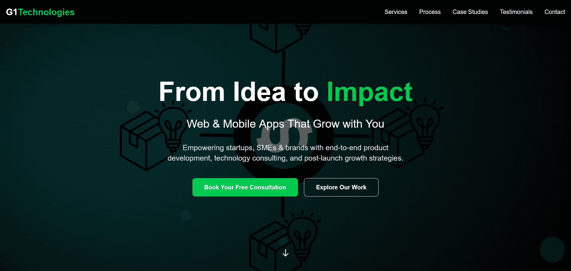 G1Tech Landing Page